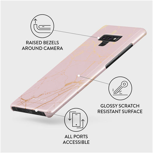 Peachy Gold - Pink Marble Samsung Galaxy Note 9 Case 3