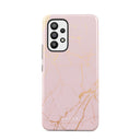 Peachy Gold - Pink Marble Samsung Galaxy A33 Case 1