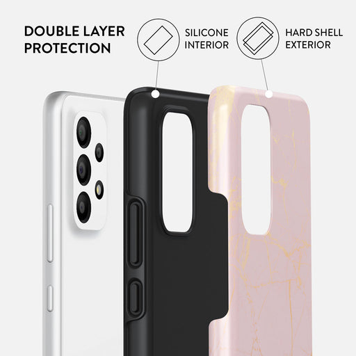 Peachy Gold - Pink Marble Samsung Galaxy A33 Case 2