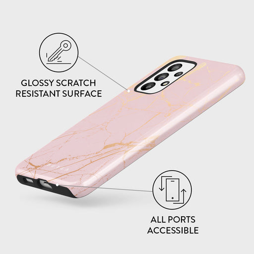 Peachy Gold - Pink Marble Samsung Galaxy A33 Case 3