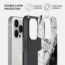Fatal Contradiction - Black & White Marble iPhone 13 Pro Case 6