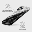 Fatal Contradiction - Black & White Marble iPhone 13 Pro Case 7