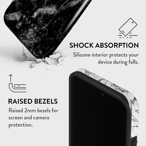 Fatal Contradiction - Black & White Marble iPhone 13 Pro Case 8
