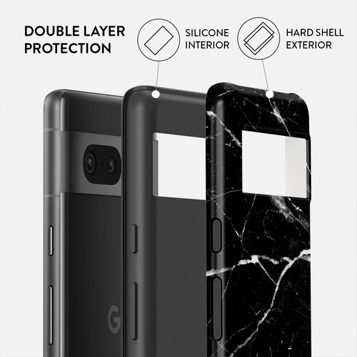 Noir Origin - Black Marble Google Pixel 7 Case 2