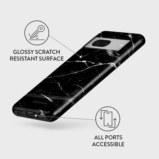 Noir Origin - Black Marble Google Pixel 7 Case 3