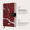 Iconic Red Ruby - Marble Notebook 3
