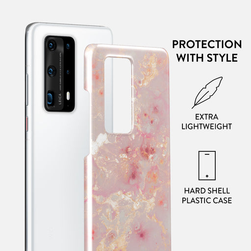 Golden Coral - Pink Huawei P40 Pro Plus Case 2