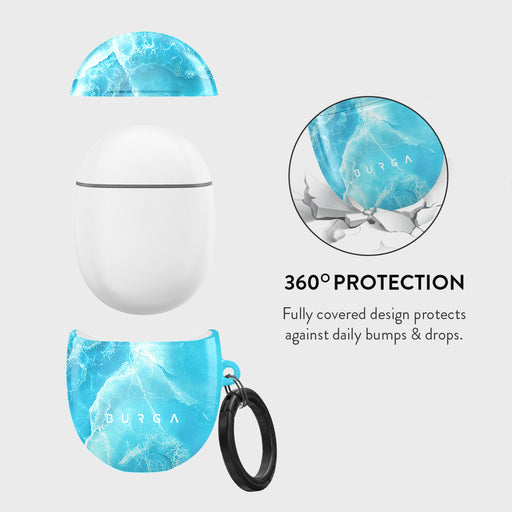 Ocean Waves - Blue Google Pixel Buds A Case 2
