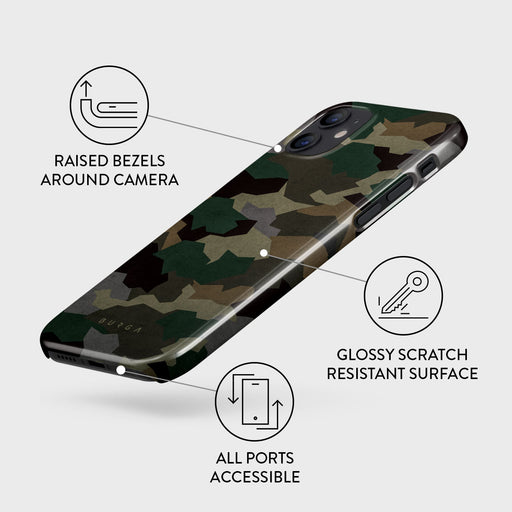 Tropical Green Camo - iPhone 12 Mini Case 3