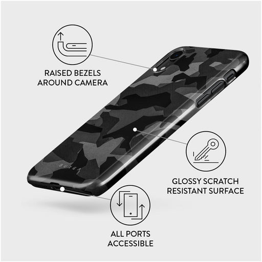 Night Black Camouflage - iPhone XR Case 3