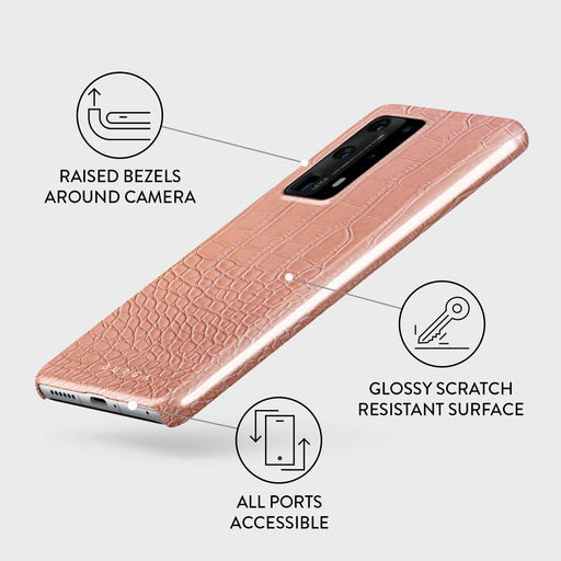 Pink Croco - Huawei P40 Pro Plus Case 3
