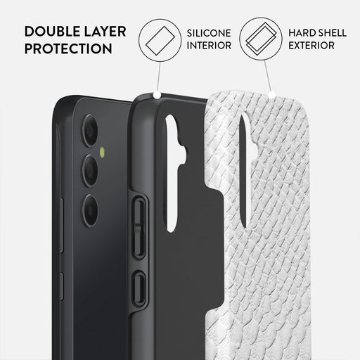 Glacial Desert - White Snakeskin Samsung Galaxy A34 Case 2