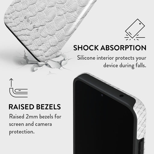 Glacial Desert - White Snakeskin Samsung Galaxy A34 Case 4