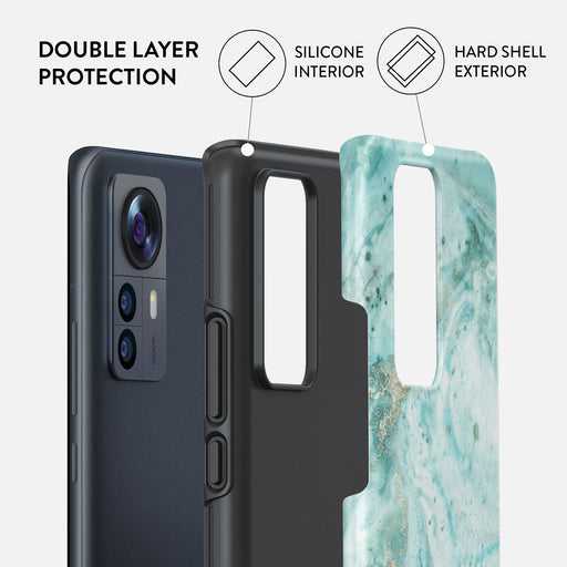 Uluwatu Waves - Teal Xiaomi 12 Pro Case 2