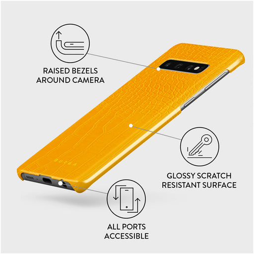 Canary Yellow - Snake Skin Samsung Galaxy S10 Plus Case 3